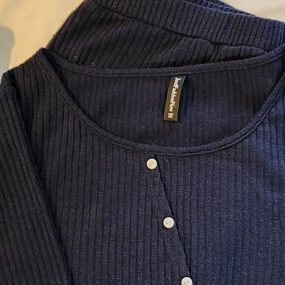 Just Fashion Now lounge set sz XXL navy blue ribbed knit EUC - Picture 3 of 3